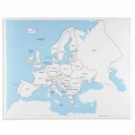 Kontrolná mapa Európy s názvami - Nienhuis