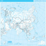 Ázia 1 : 45 000 000 A3 slepá mapa