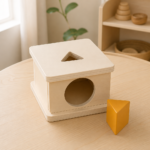 Krabička s trojbokým hranolom – Montessori vkladačka / Krabička s trojbokým hranolem – Montessori vkládačka