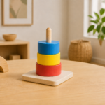 Farebné kruhy na kolíku – Montessori navliekanie a farby / Barevné kruhy na kolíku – Montessori navlékání a barvy
