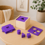 Krabička s rôznymi vekami Educo – Montessori vkladačka pre najmenších / Krabice s různými víčky Educo – Montessori vkládačka pro nejmenší