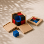 Binomická kocka Montessori v drevenej krabičke / Binomická kostka Montessori v dřevěné krabičce